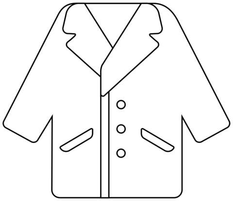 Coat Emoji Coloring Page